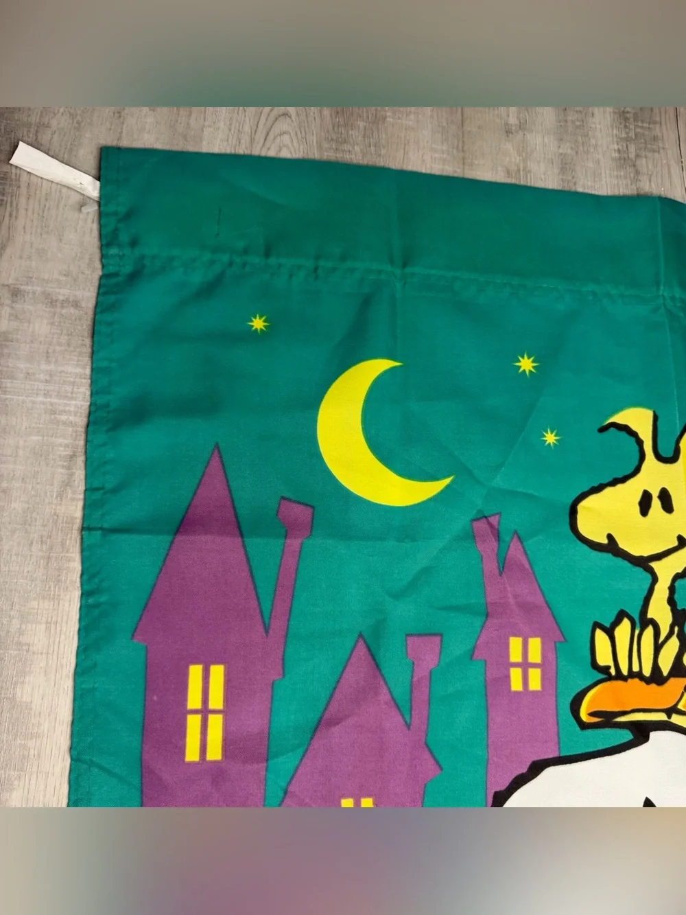 Vintage Snoopy and Woodstock The Great Pumpkin Two Sided Hanging Flag Large